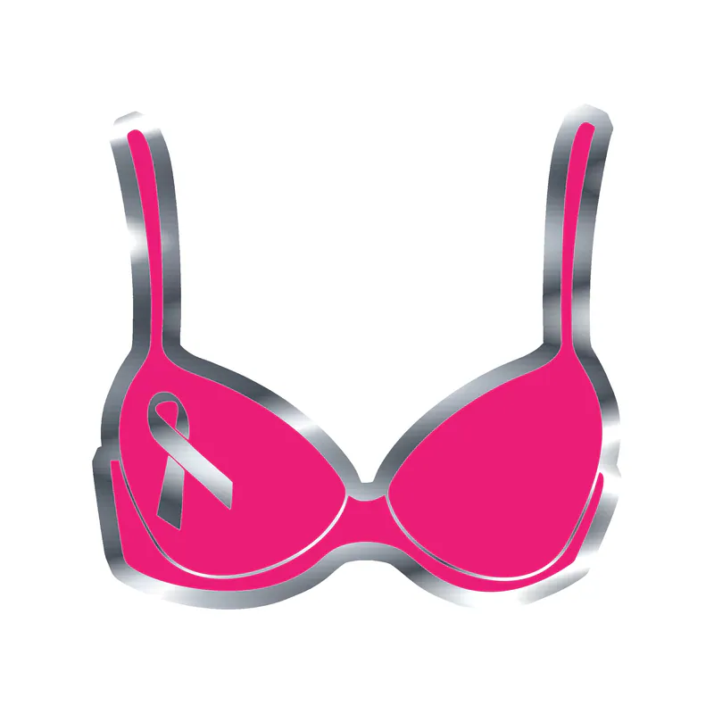 Breast Cancer Awareness Silver Chrome Vinyl Decal - Custom Size