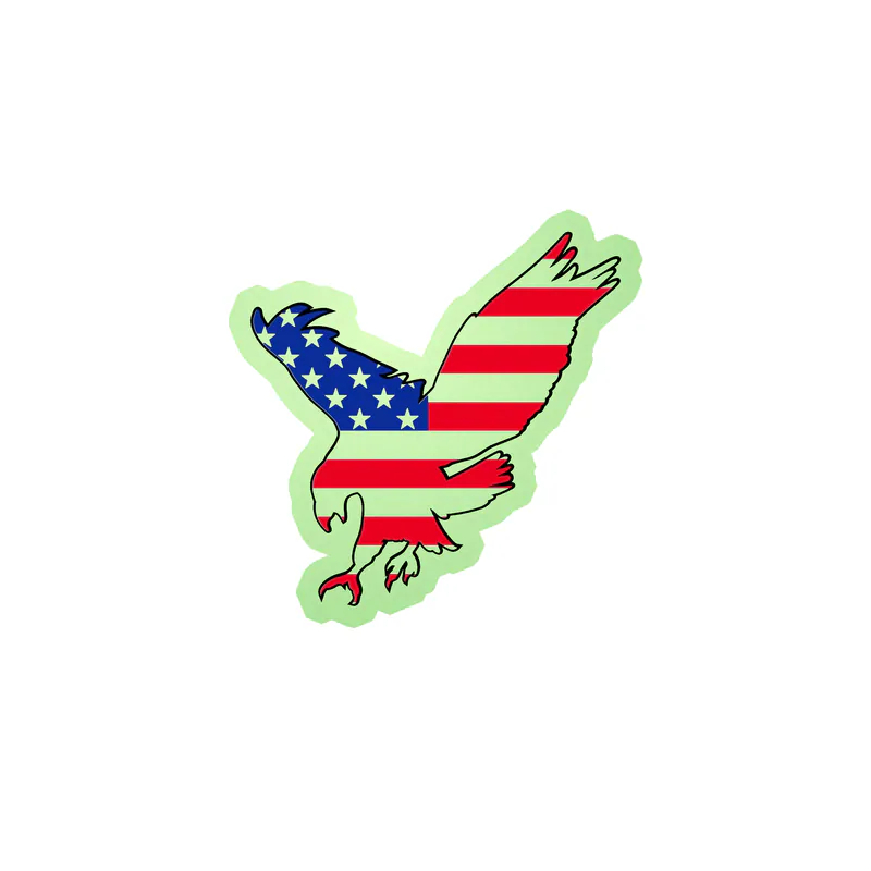 Fourth Of July Glow in the Dark Vinyl Sticker - Custom Size
