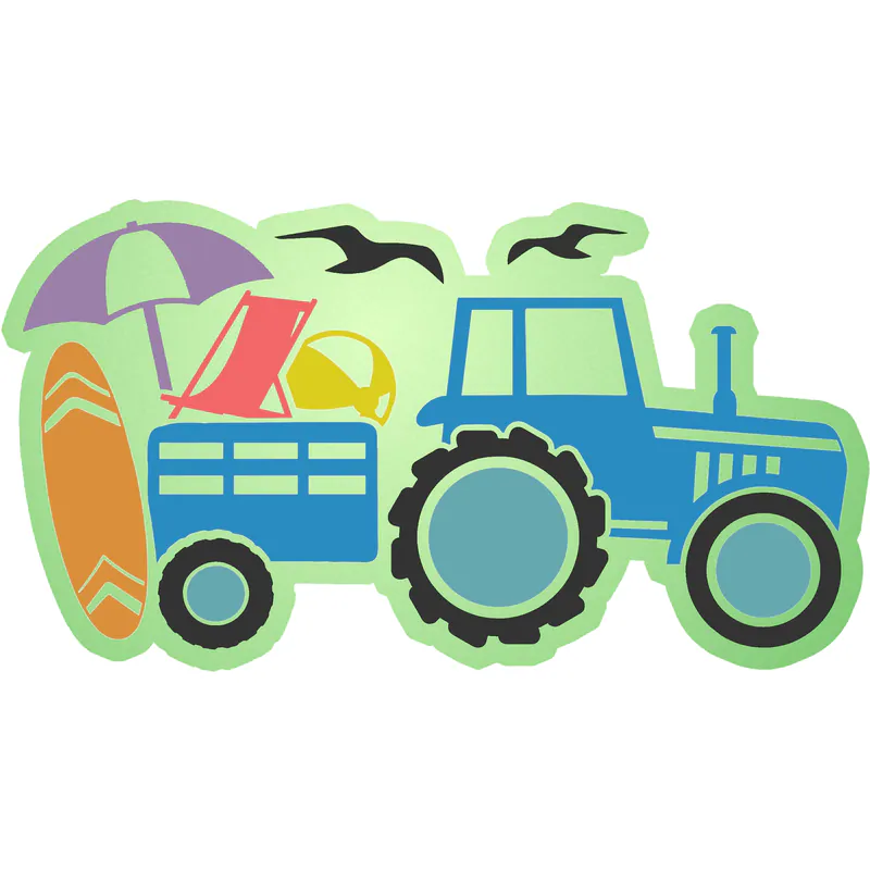 Summer Tractor - Glow in the Dark Vinyl Decal