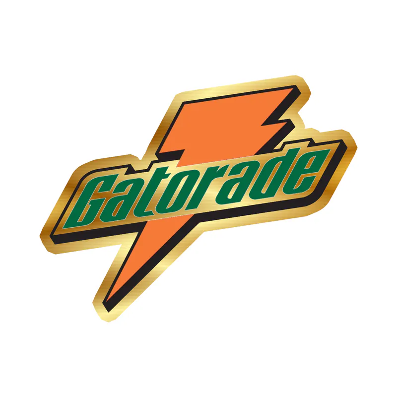 Retro Gatorade Gold Chrome Vinyl Decal