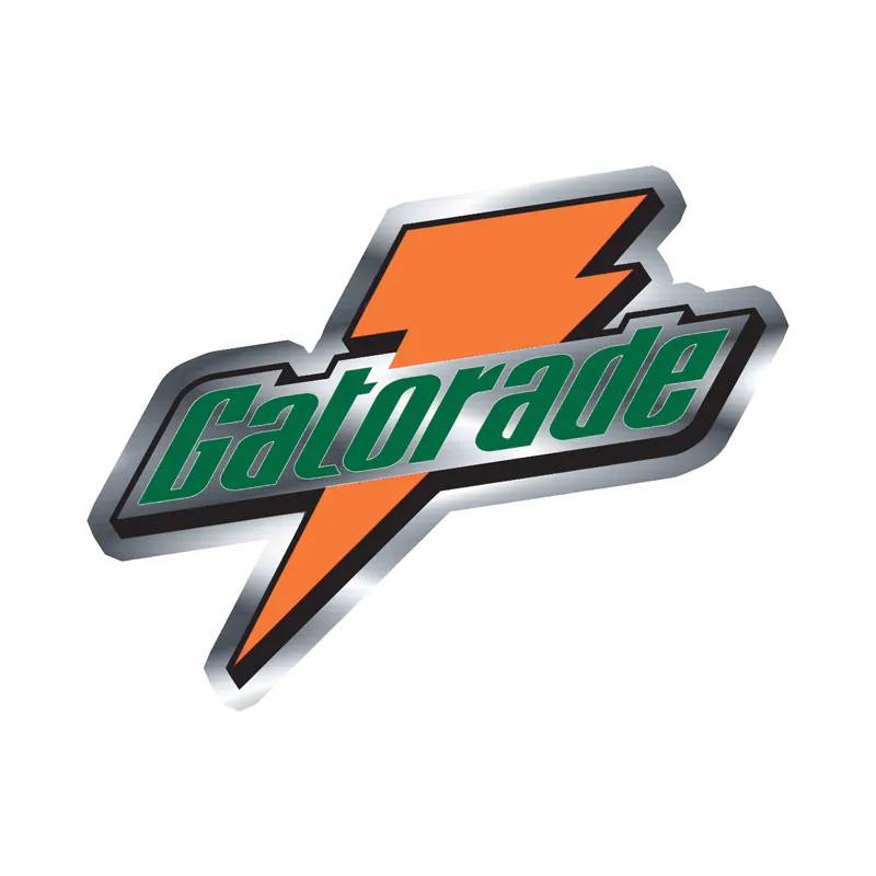 Retro Gatorade Silver Chrome Vinyl Decal
