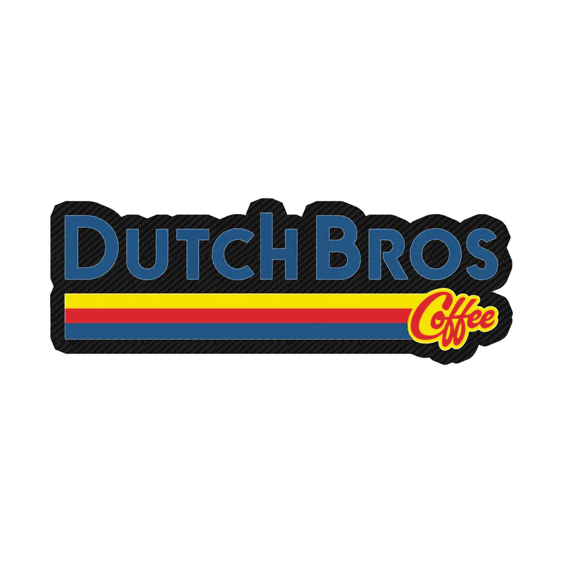 Dutch Bros Carbon Fiber Vinyl Decal