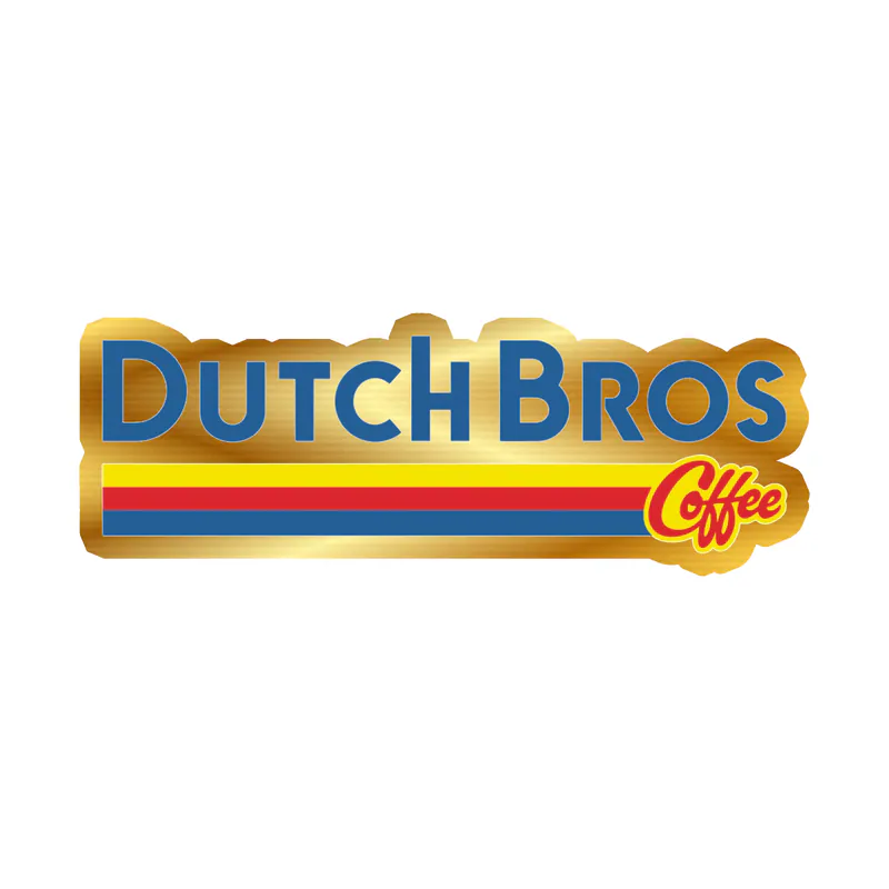 Dutch Bros Gold Chrome Vinyl Decal