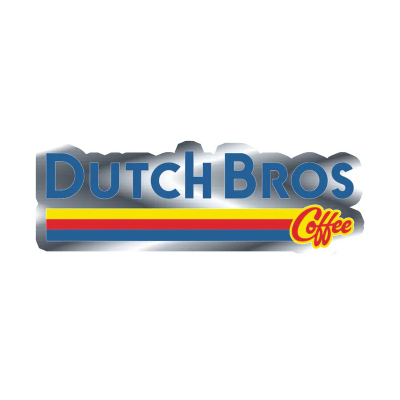 Dutch Bros Silver Chrome Vinyl Decal