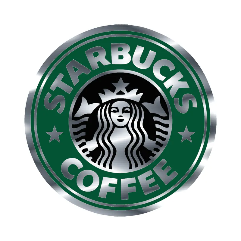 Starbucks Silver Chrome Vinyl Decal