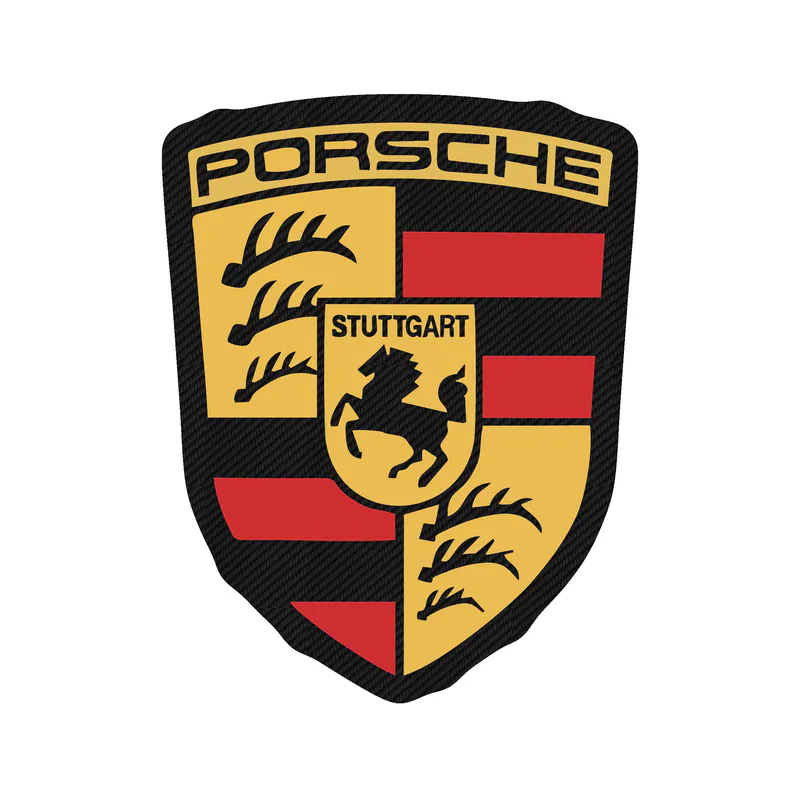 Porsche Carbon Fiber Vinyl Decal - Custom Size