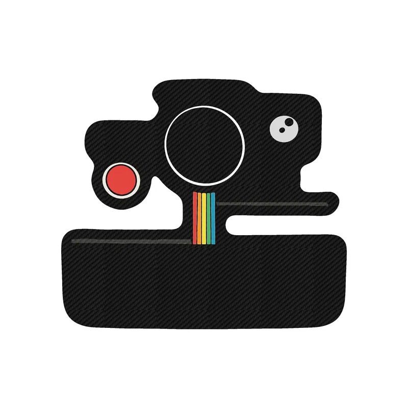 Polaroid Camera Carbon Fiber Vinyl Decal - Custom Size