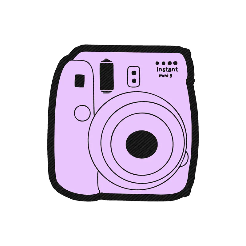 Polaroid Camera Carbon Fiber Vinyl Decal - Custom Size