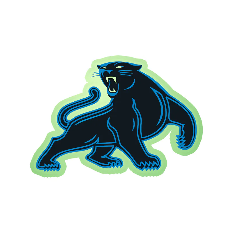 Carolina Panthers Glow in the Dark Vinyl Decal - Panther - Custom Size