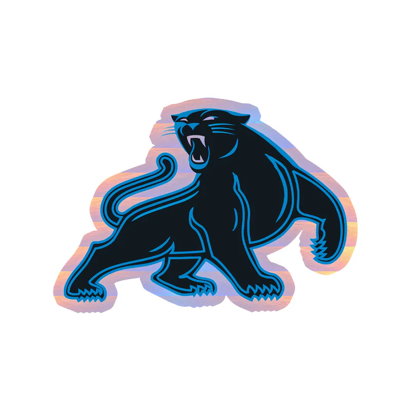 Carolina Panthers Holographic Vinyl Decal - Panther - Custom Size