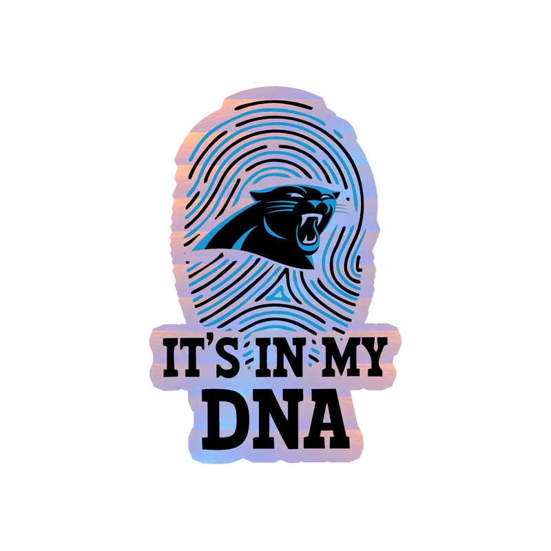 Carolina Panthers Holographic Vinyl Decal - DNA - Custom Size