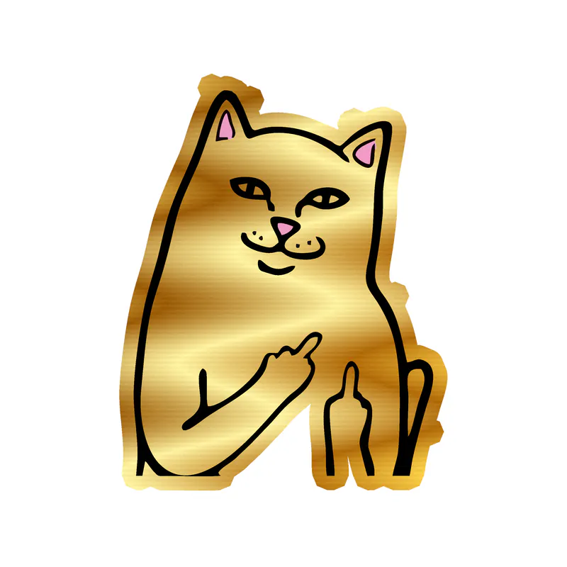 Rip N Dip - Gold Chrome Vinyl Decal