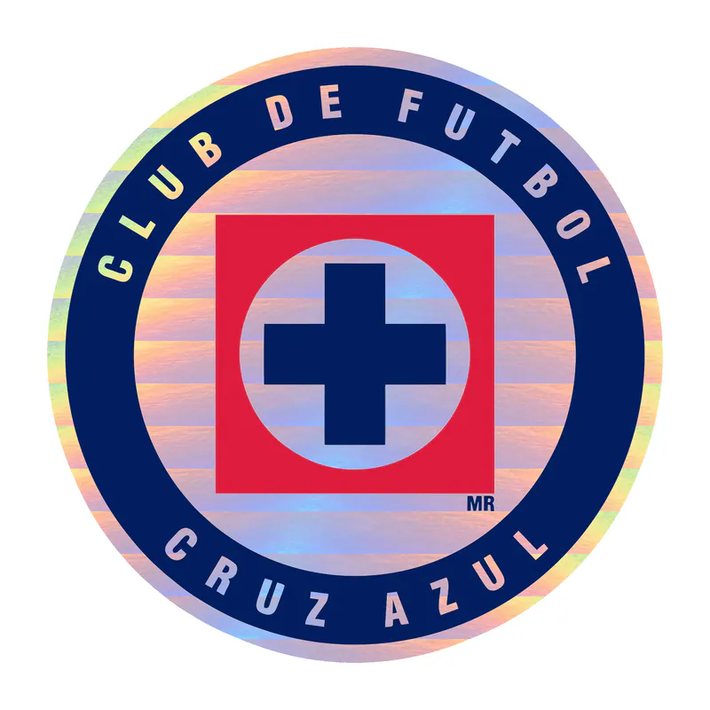 Cruz Azul Holographic Vinyl Sticker - Custom Size