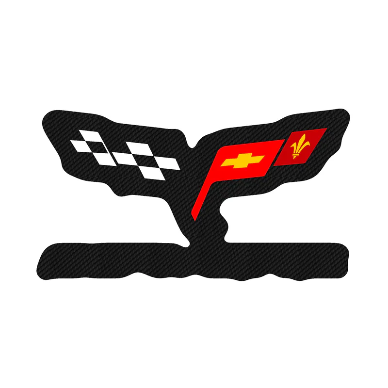 Corvette Logo Carbon Fiber Vinyl Decal