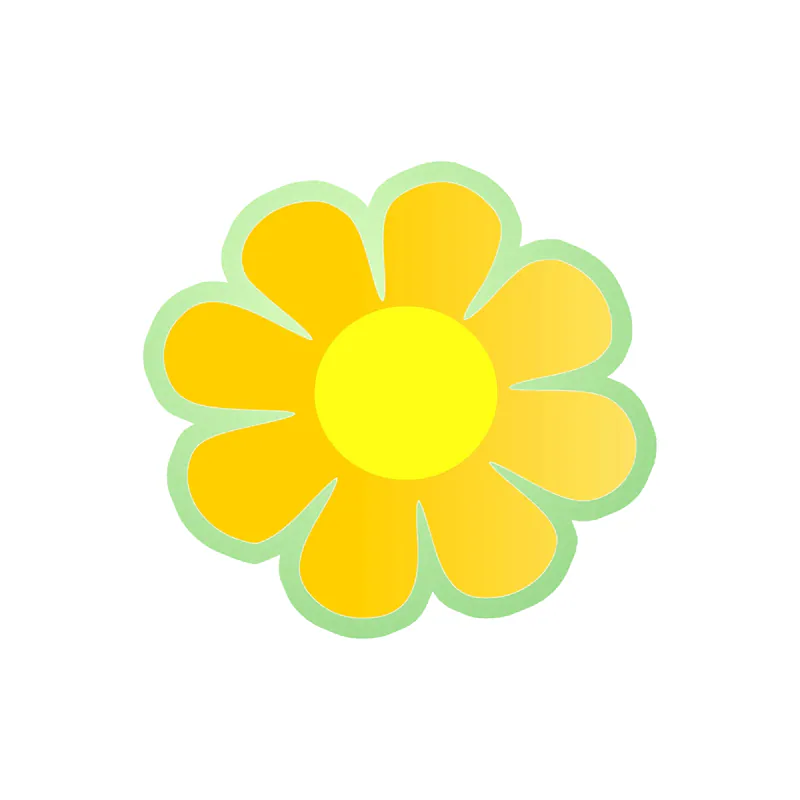 Flower Glow in the Dark Vinyl Decal - Custom Size