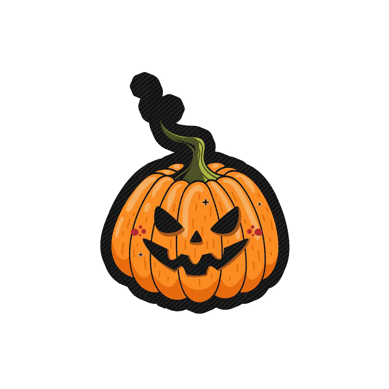 Pumpkin Carbon Fiber Vinyl Decal