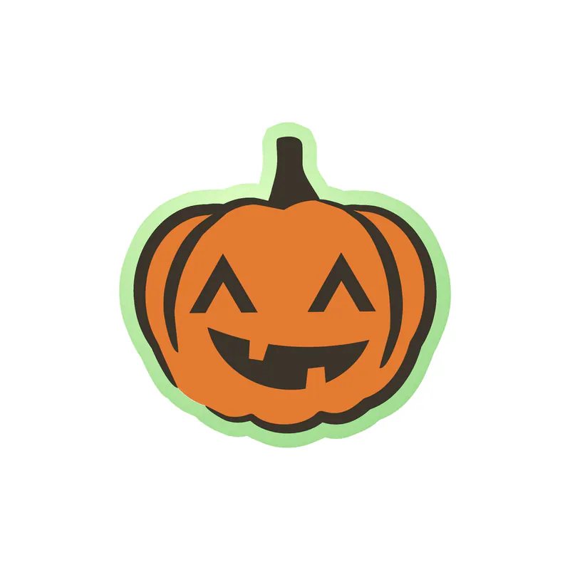 Pumpkin Glow in the Dark Vinyl Decal
