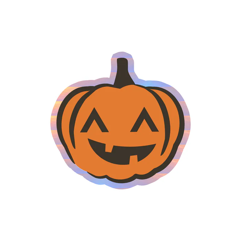 Pumpkin Holographic Vinyl Decal