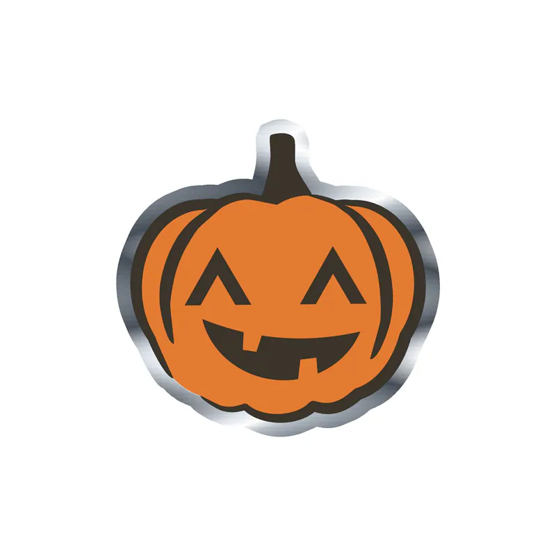 Pumpkin Silver Chrome Vinyl Decal
