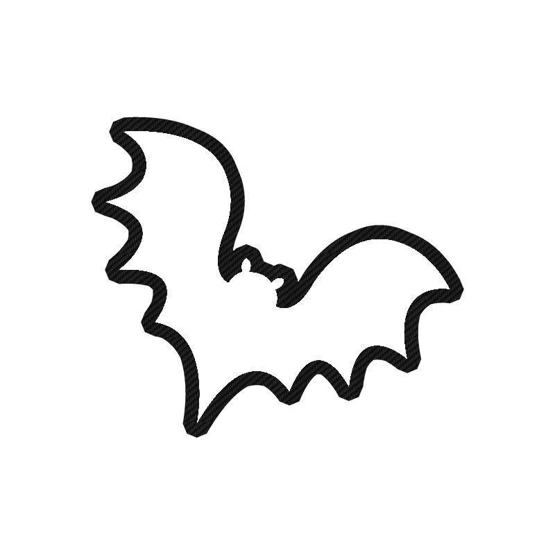 Bat Carbon Fiber Vinyl Decal