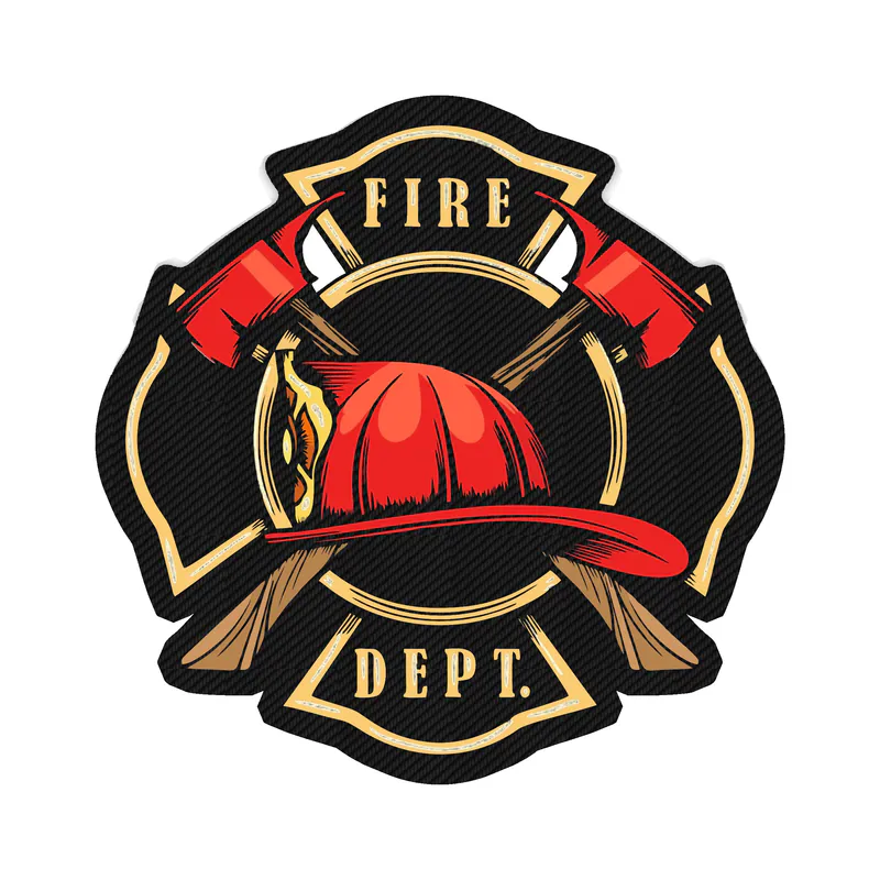 Fire Department - Carbon Fiber Vinyl Decal