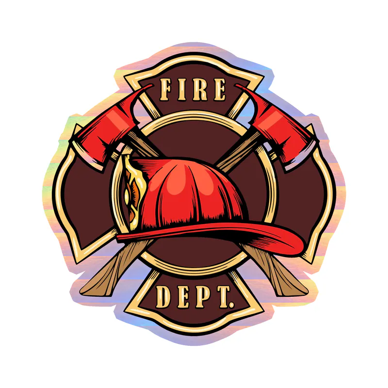 Fire Department - Holographic Vinyl Decal