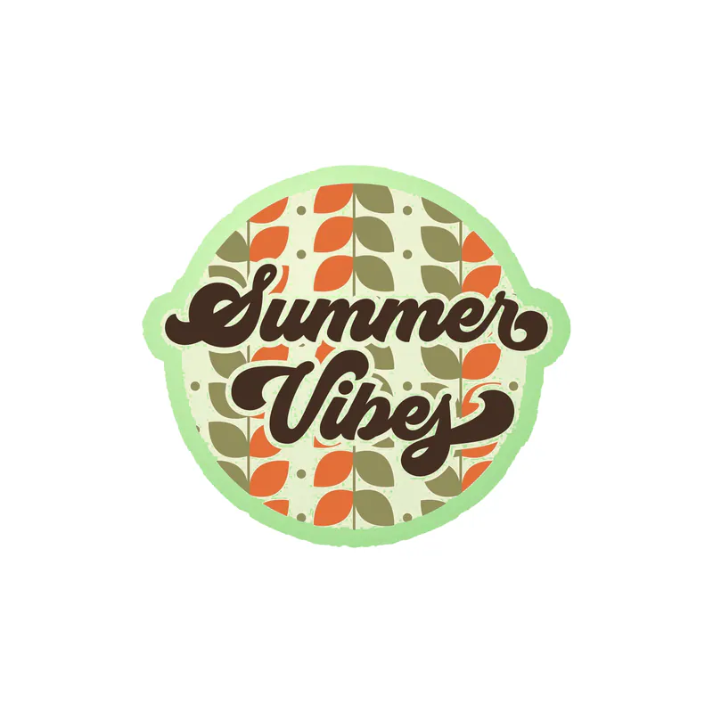 Summer Vibes Glow in the Dark Vinyl Decal - Custom Size
