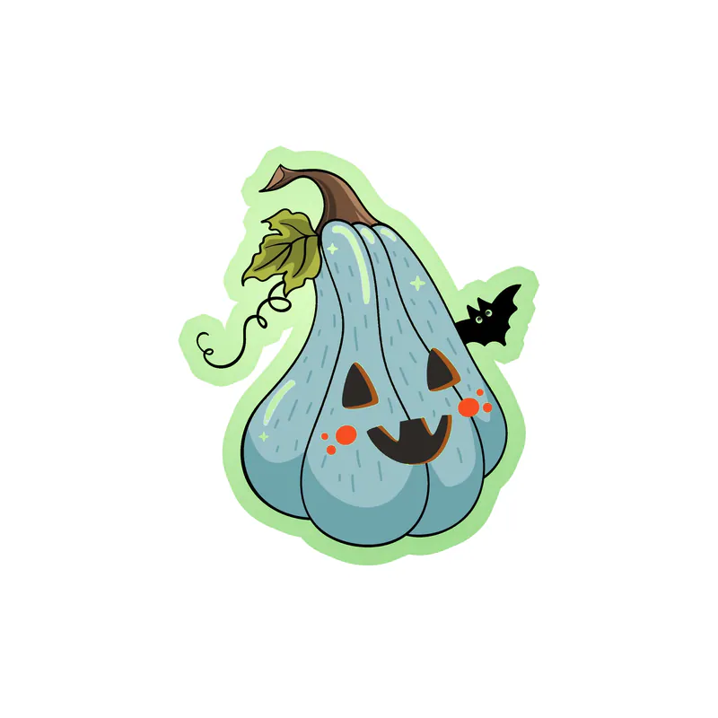 Pumpkin Glow in the Dark Vinyl Decal - Custom Size
