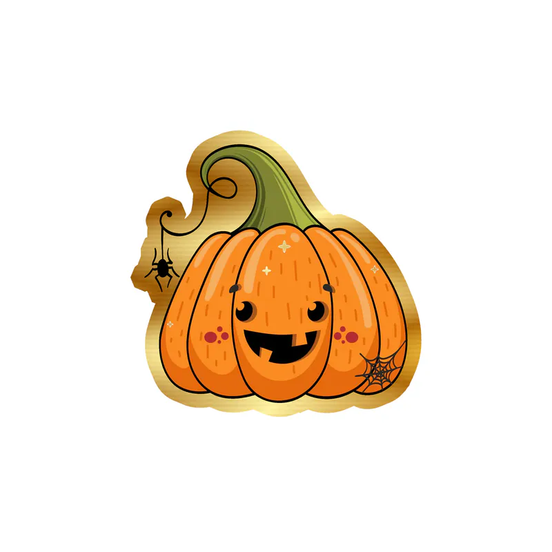 Pumpkin Gold Chrome Vinyl Decal - Custom Size
