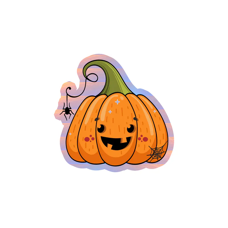 Pumpkin Holographic Vinyl Decal - Custom Size