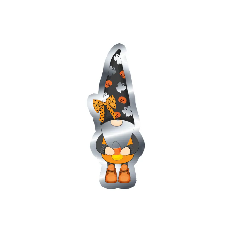 Gnomes Silver Chrome Vinyl Decal - Custom Size