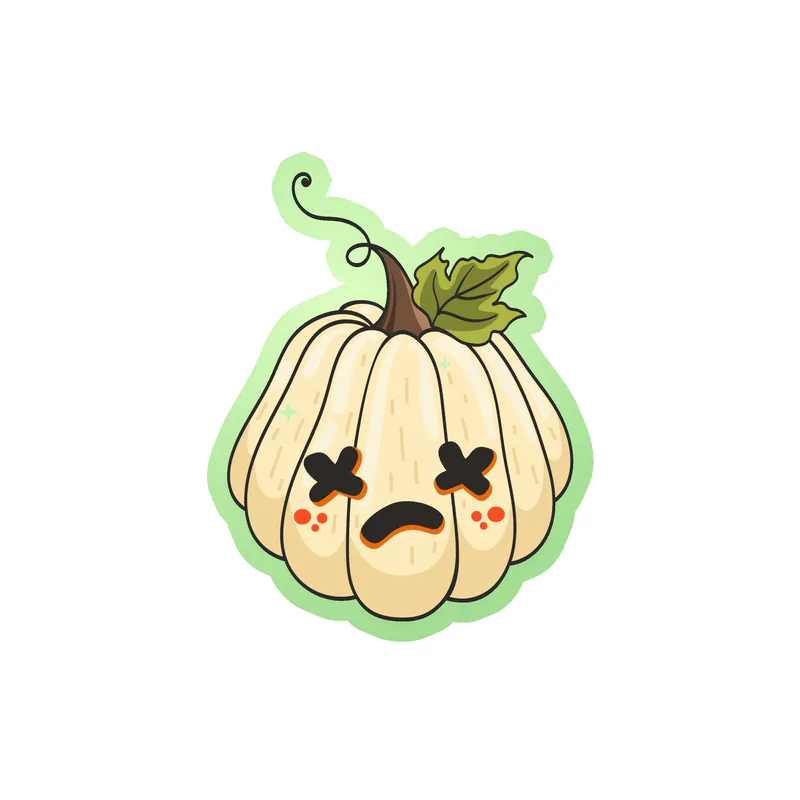 Pumpkin Glow in the Dark Vinyl Decal - Custom Size