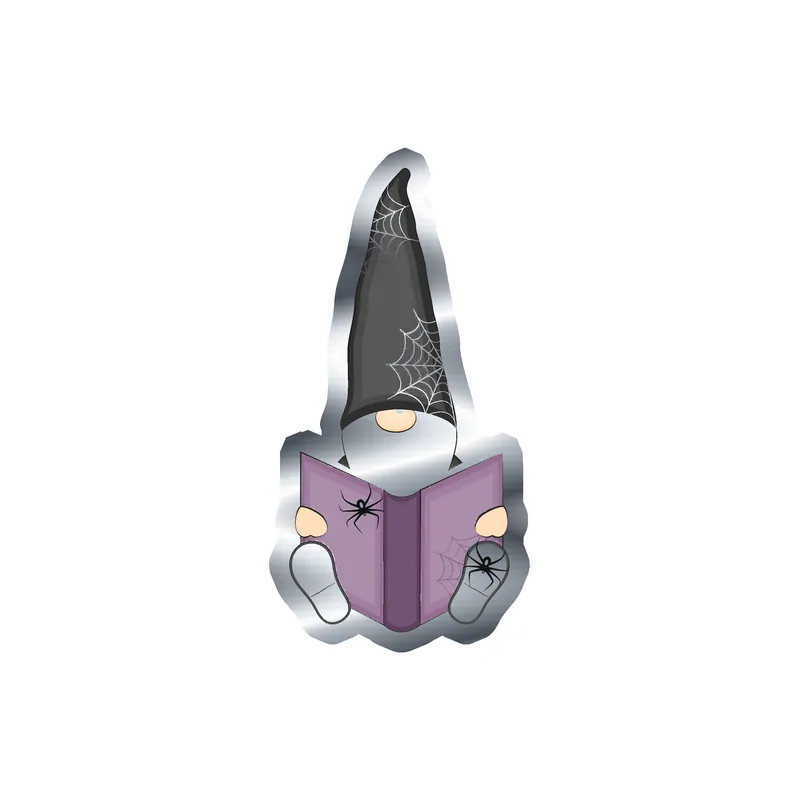 Gnomes Silver Chrome Vinyl Decal - Custom Size