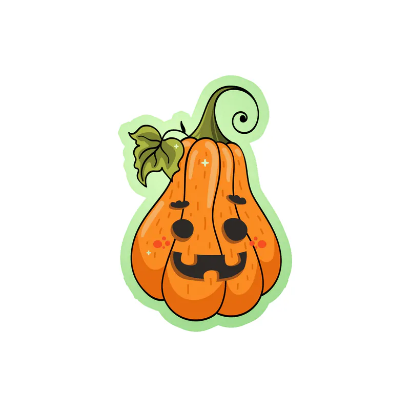 Pumpkin Glow in the Dark Vinyl Decal - Custom Size