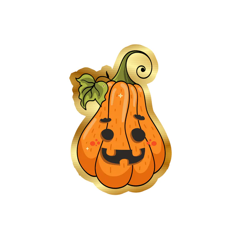 Pumpkin Gold Chrome Vinyl Decal - Custom Size
