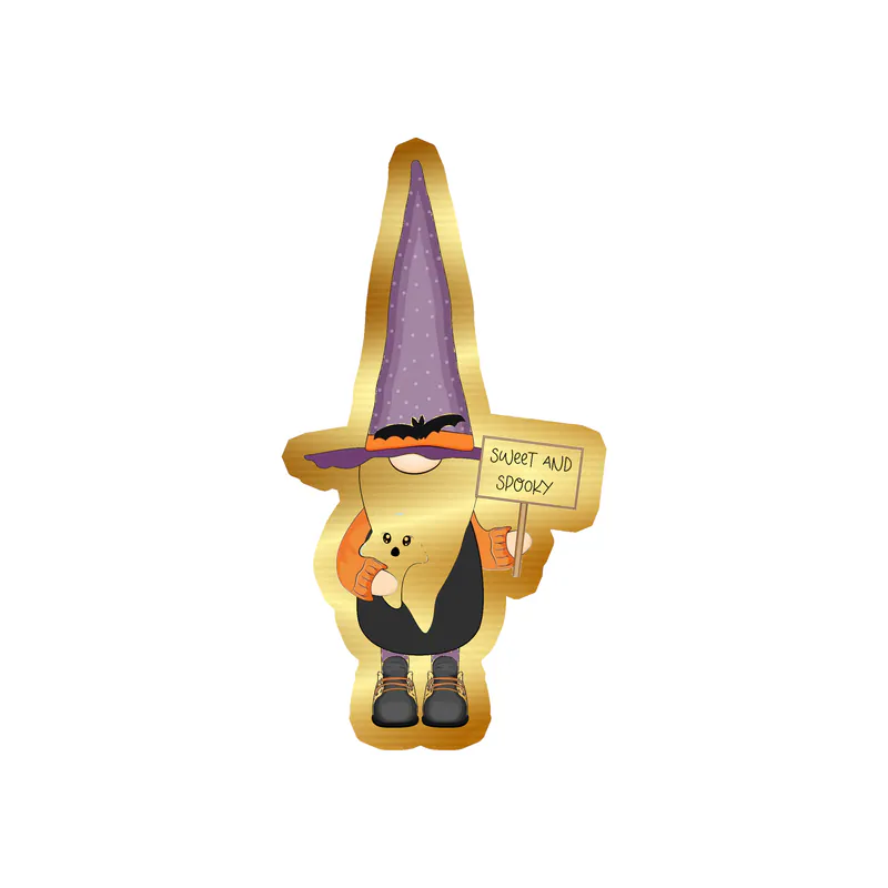 Gnomes Gold Chrome Vinyl Decal - Custom Size