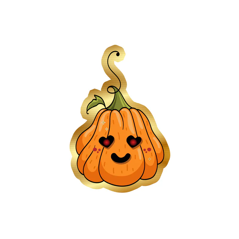 Pumpkin Gold Chrome Vinyl Decal - Custom Size