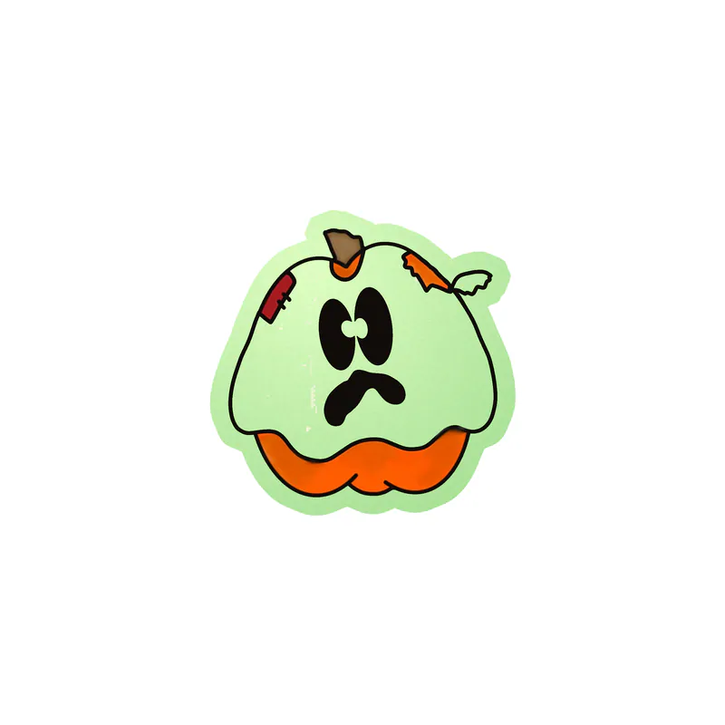 Pumpkin Glow in the Dark Vinyl Decal - Custom Size