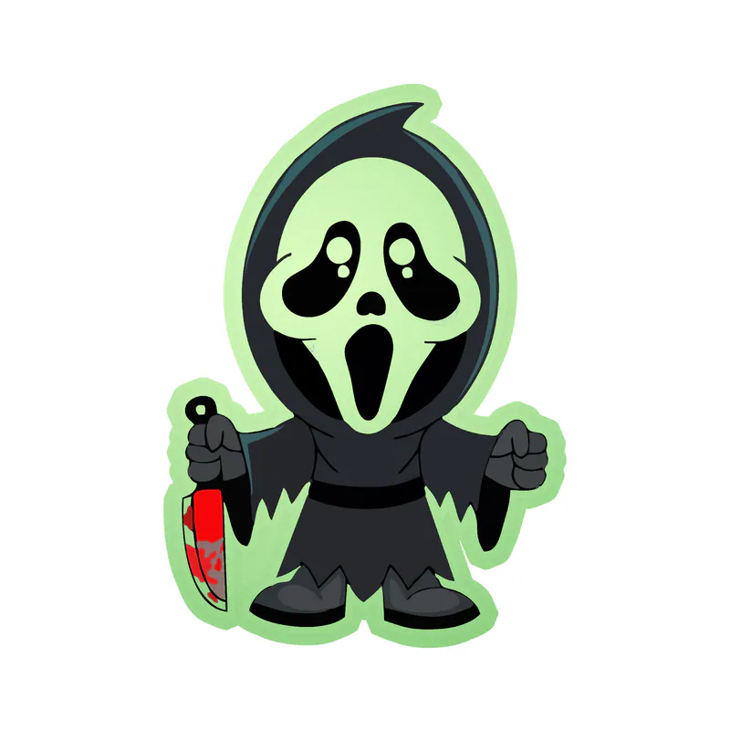 Scream - Glow in the Dark Vinyl Decal - Custom Size