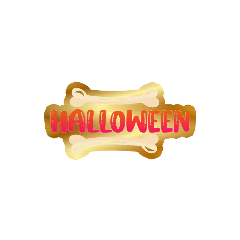 Halloween Gold Chrome Vinyl Decal - Custom Size