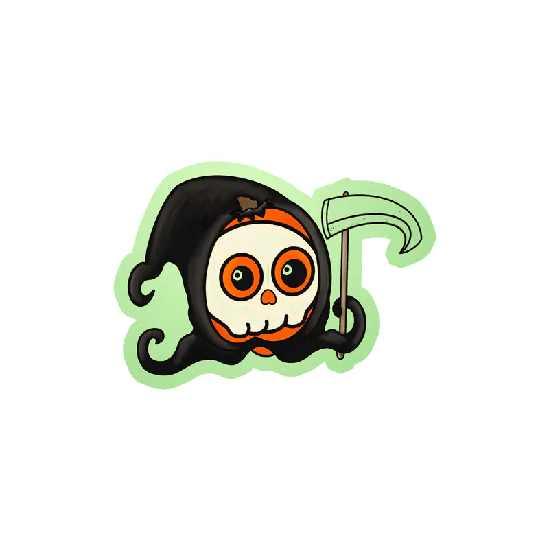 Pumpkin Glow in the Dark Vinyl Decal - Custom Size