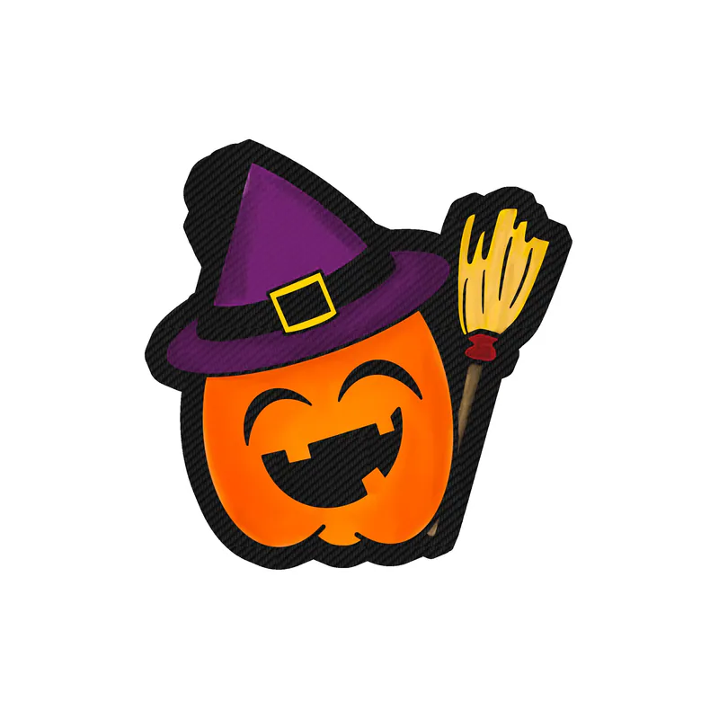 Pumpkin Carbon Fiber Vinyl Decal - Custom Size
