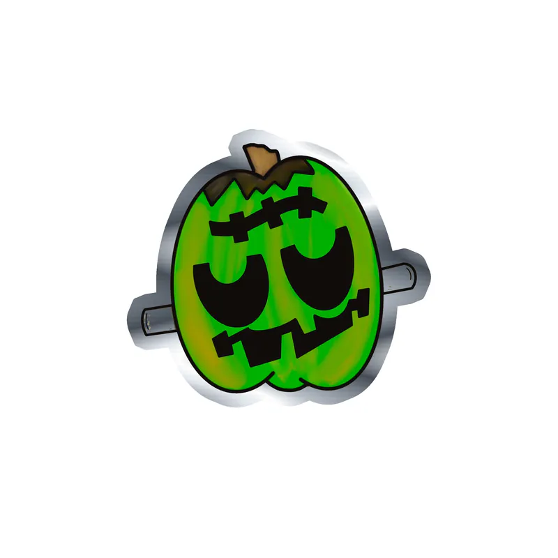 Pumpkin Silver Chrome Vinyl Decal - Custom Size