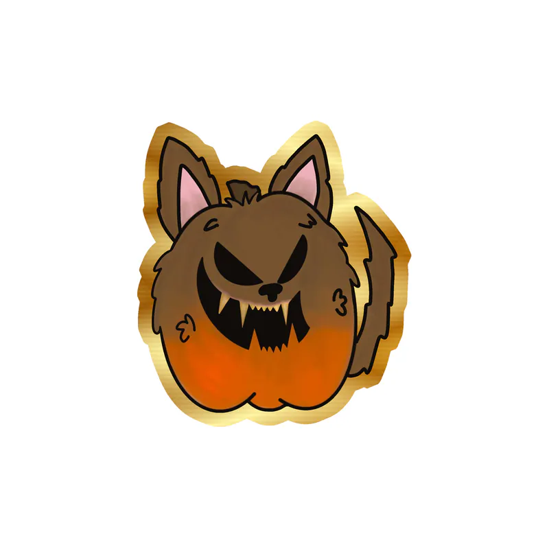 Pumpkin Gold Chrome Vinyl Decal - Custom Size
