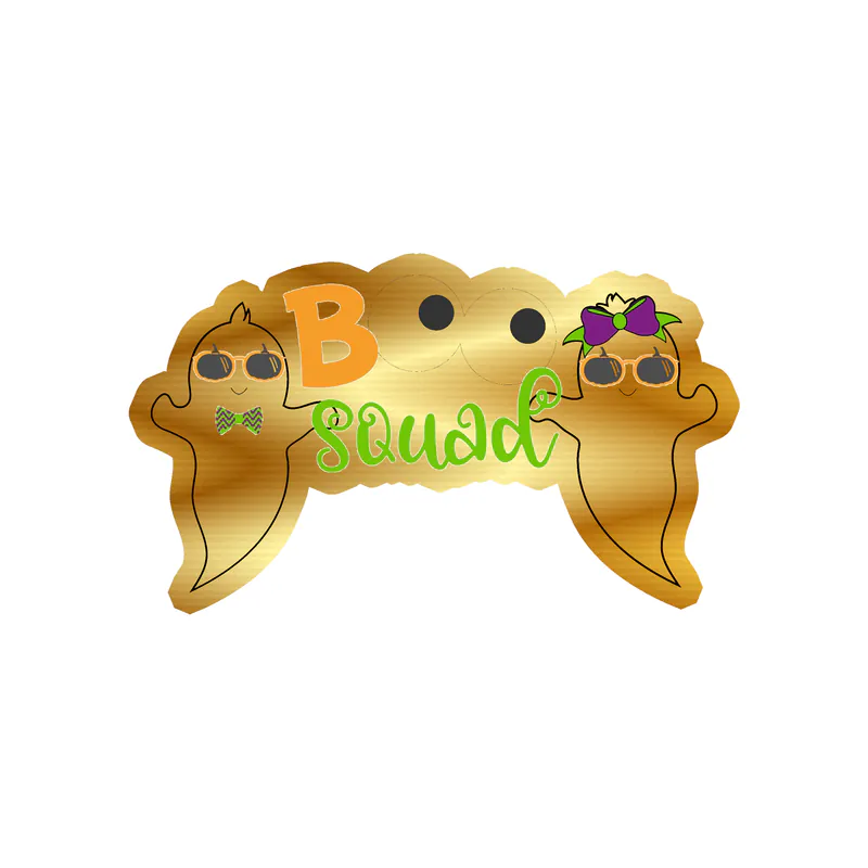 Boo Squad Gold Chrome Vinyl Decal - Custom Size