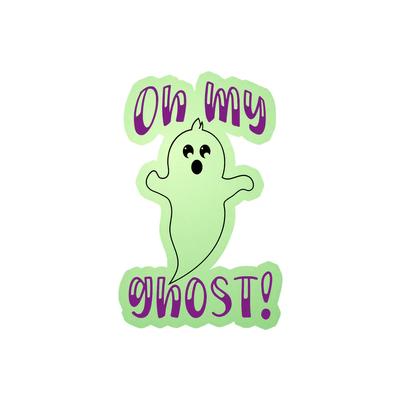 One Cool Ghoul Glow in the Dark Vinyl Decal - Custom Size