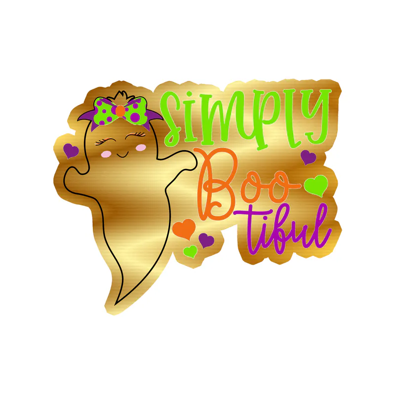 Halloween Gold Chrome Vinyl Decal - Custom Size
