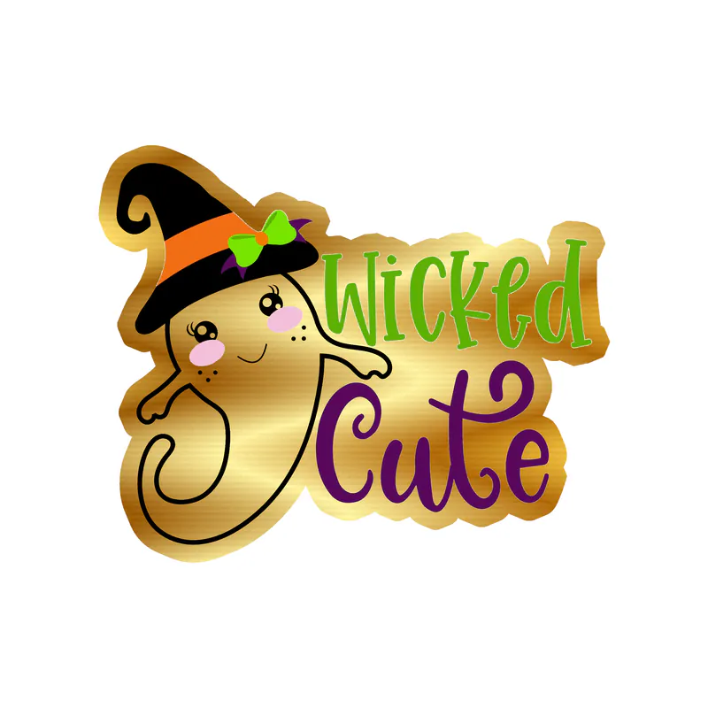 Halloween Gold Chrome Vinyl Decal - Custom Size