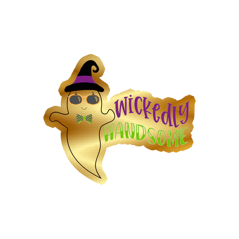 Halloween Gold Chrome Vinyl Decal - Custom Size