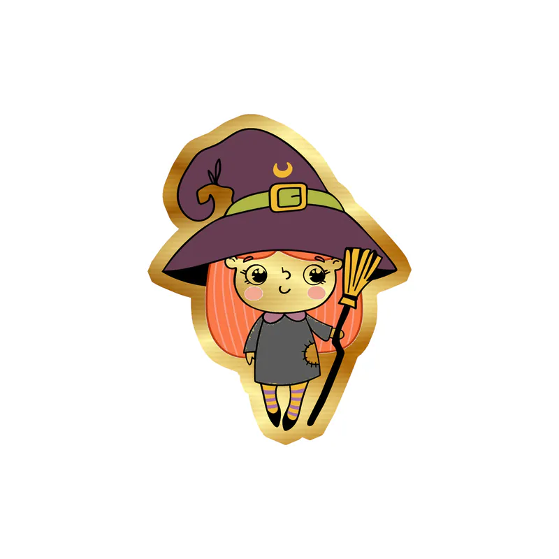 Halloween Character Gold Chrome Vinyl Decal - Custom Size